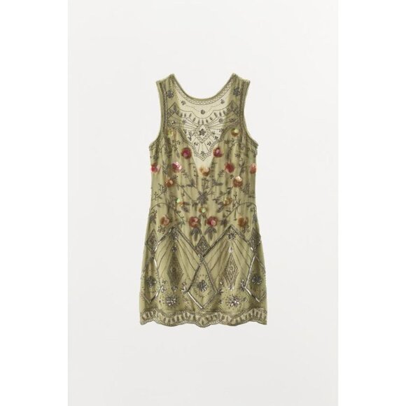 ZARA LIMITED EDITION BEADED SEQUIN DRESS - Picture 3 of 5